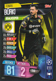 Roman Burki Borussia Dortmund 2019/20 Topps Match Attax CL #DOR2